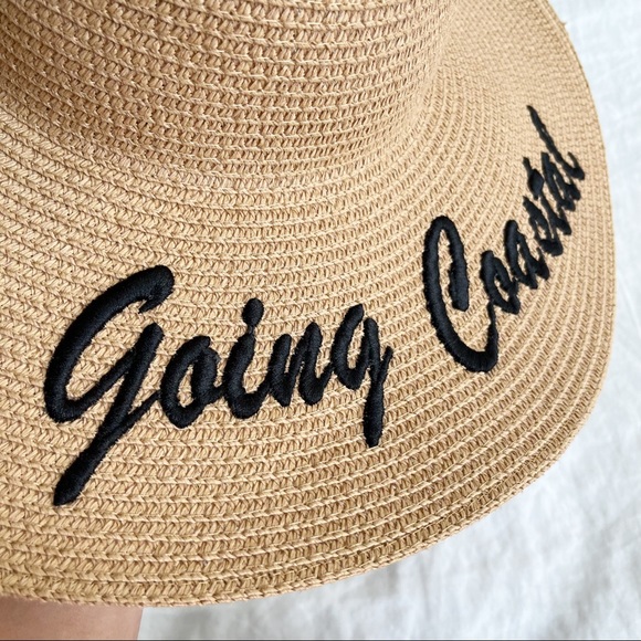 Magid GOING COASTAL Floppy Sun Hat Wide Brim Straw Sun Protection Beach Vacation - Picture 7 of 9